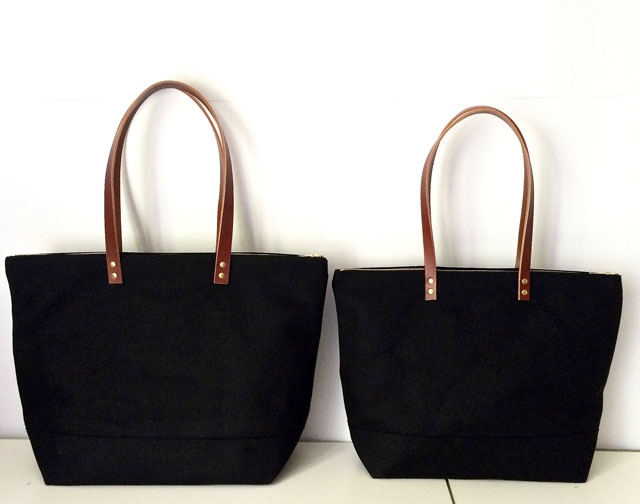 Black Canvas Tote Bag With Leather Straps | SEMA Data Co-op